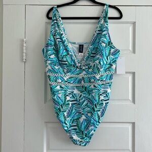 NWT Tropical print one piece